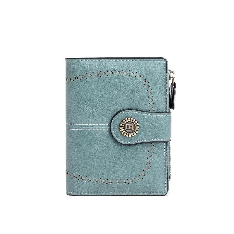 2025 RFID Anti-Theft Women's Short Zipper Wallet – Fashionable, Large Capacity Coin Purse