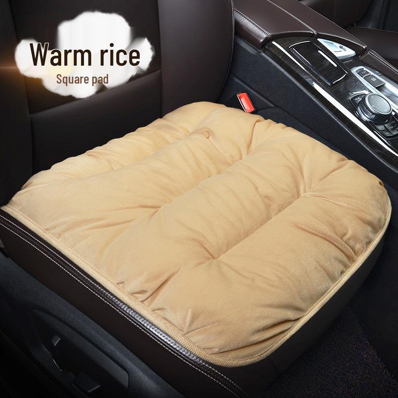 Velvet Car Lumbar Support Cushion Set: Thickened, Warm & Comfortable for Autumn/Winter