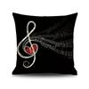 Piano Key Wonderful Notes Decorative Pillowcase Car Sofa Art Piece Office Seat Cushion Cover Home Decoration