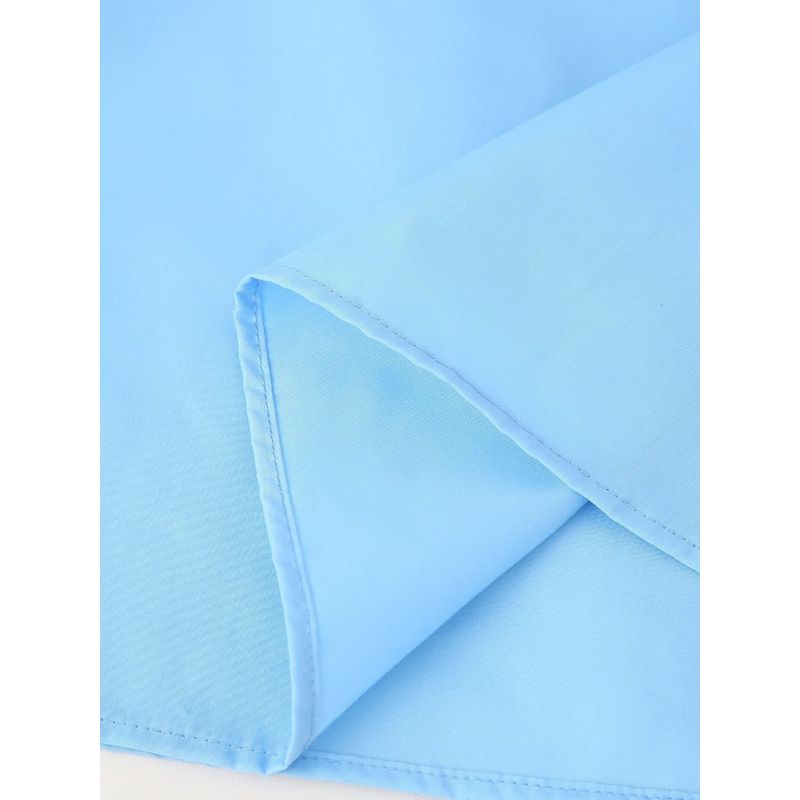 Kaslead New Arrival Women's Clothing Fashion Style Fashion Three-Dimensional Flower V Neck Short Sleeve Drawstring Dress