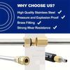 1 Set Stainless Steel Pressure Washer Wand - 1/4" Quick Connect, 6 Nozzles, 4000 PSI, Leakproof O-Ring