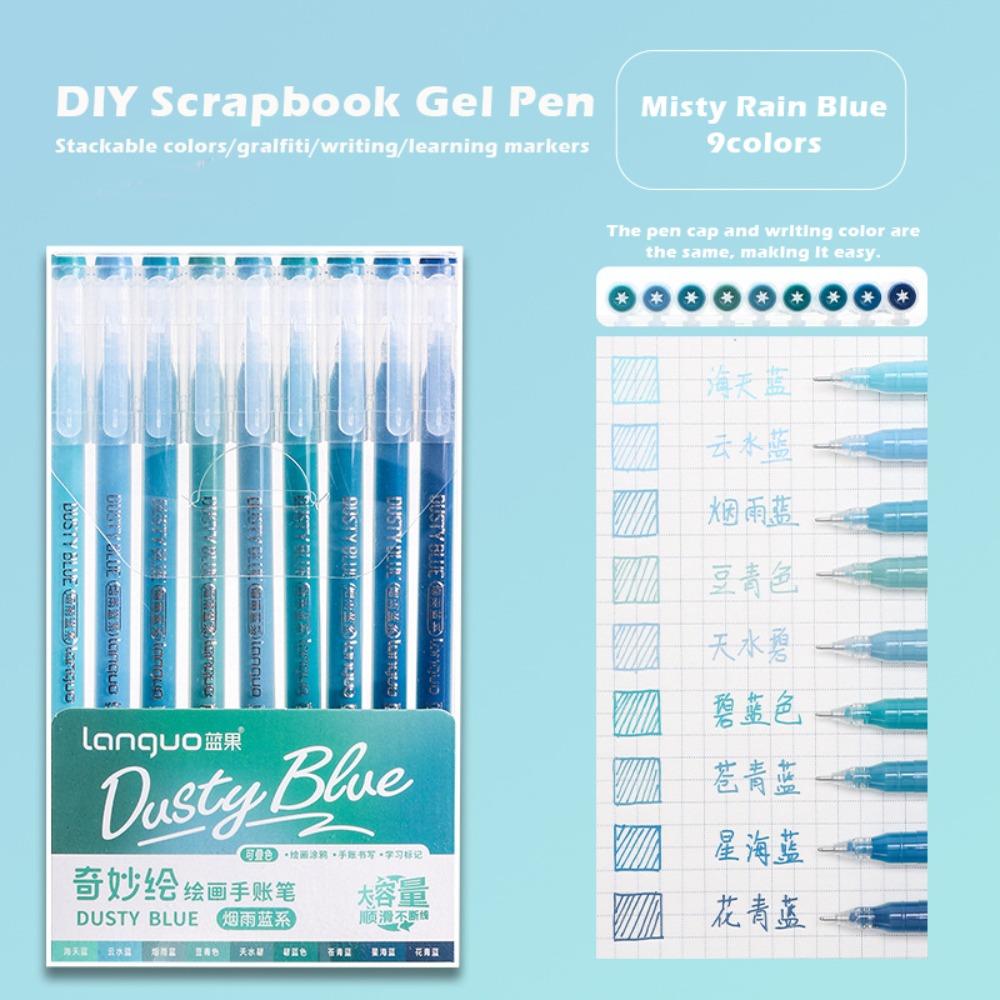 9pcs Art Painting Graffiti Art Markers Large Capacity Highlighter Pen Color Gel Pen  Gift