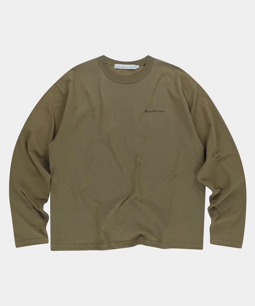 SLOWACID Grid Pattern Long Sleeve [Khaki]