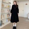 Thickened 300g Corduroy Hepburn-Style Long-Sleeve Dress | Large Autumn/Winter Coffee Break