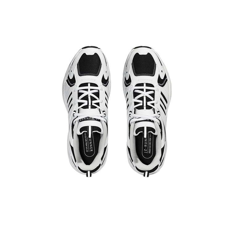 adidas Neo JZ Runner Ύφασμα Δέρμα Μοντέρνα Ρετρό Αθλητικά Παπούτσια Lifestyle Χαμηλού Προφίλ Unisex αθλητικά παπούτσια Λευκό Μαύρο GZ9609