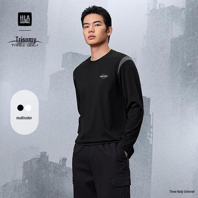 HLA Men's Three-Body Super Symbol Long Sleeve T-Shirt