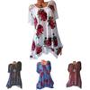 Women's Fashion Oversize Lace Patchwork Blouse With Elegant Floral Print Short Sleeve