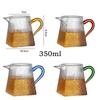 Heat-Resistant Glass Tea Cup, Creative Square Bottom Teacups, Milk Coffee Pot, Water Jug, Kitchen Container, Hammer Texture
