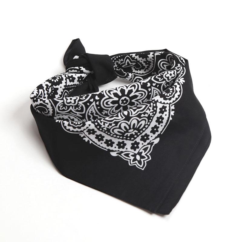 Hip Hop šátek Bohemský potisk Bandana Paisley vzor Čelenky Venkovní Unisex čelenka Zápěstní bandáže Rouška na obličej Šátek 55CM-55CM gray