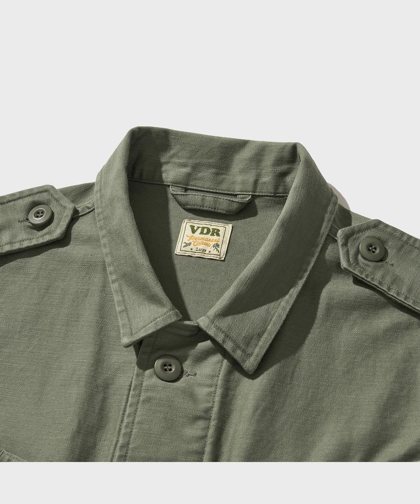 Vdr Back Sateen Cotton Jungle Fatigue Jacket [Swamp Green]