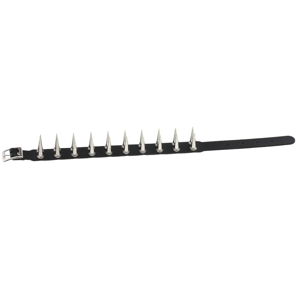 Dlouhý špičatý chokrový obojek pro ženy muže černá PU kůže Goth Emo Doplňky Punk Chocker Gotický náhrdelník Cosplay šperky