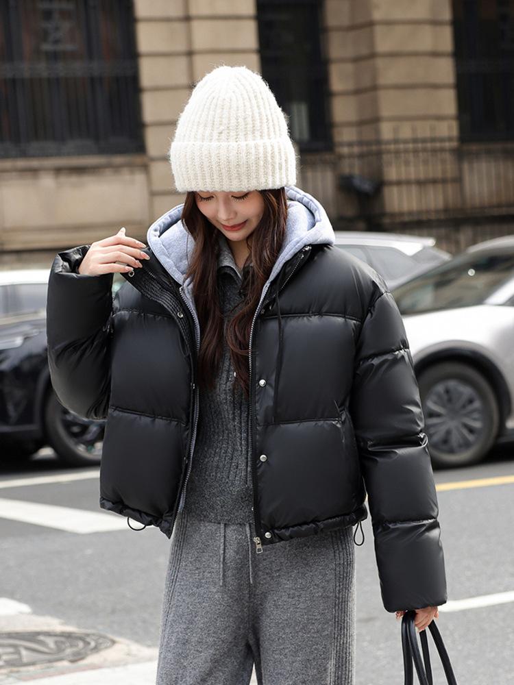 

Женская новая ветрозащитная легкая утолщенная пушистая теплая свободная повседневная спортивная хлопковая куртка из высококачественной ткани с капюшоном из искусственной овчины M