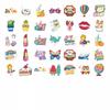 35pcs Colorful Travel Stickers Playful Nature Funny Stickers PVC Sticker For Notebook Luggage Mobile Phone Cup Guitar Laptop