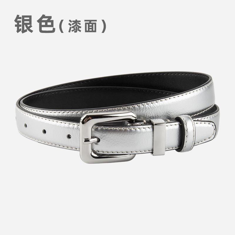 

Кожаный ремень женский первый слой коровьей кожи с костюмом платье девушки талия тонкий ремень 105cm