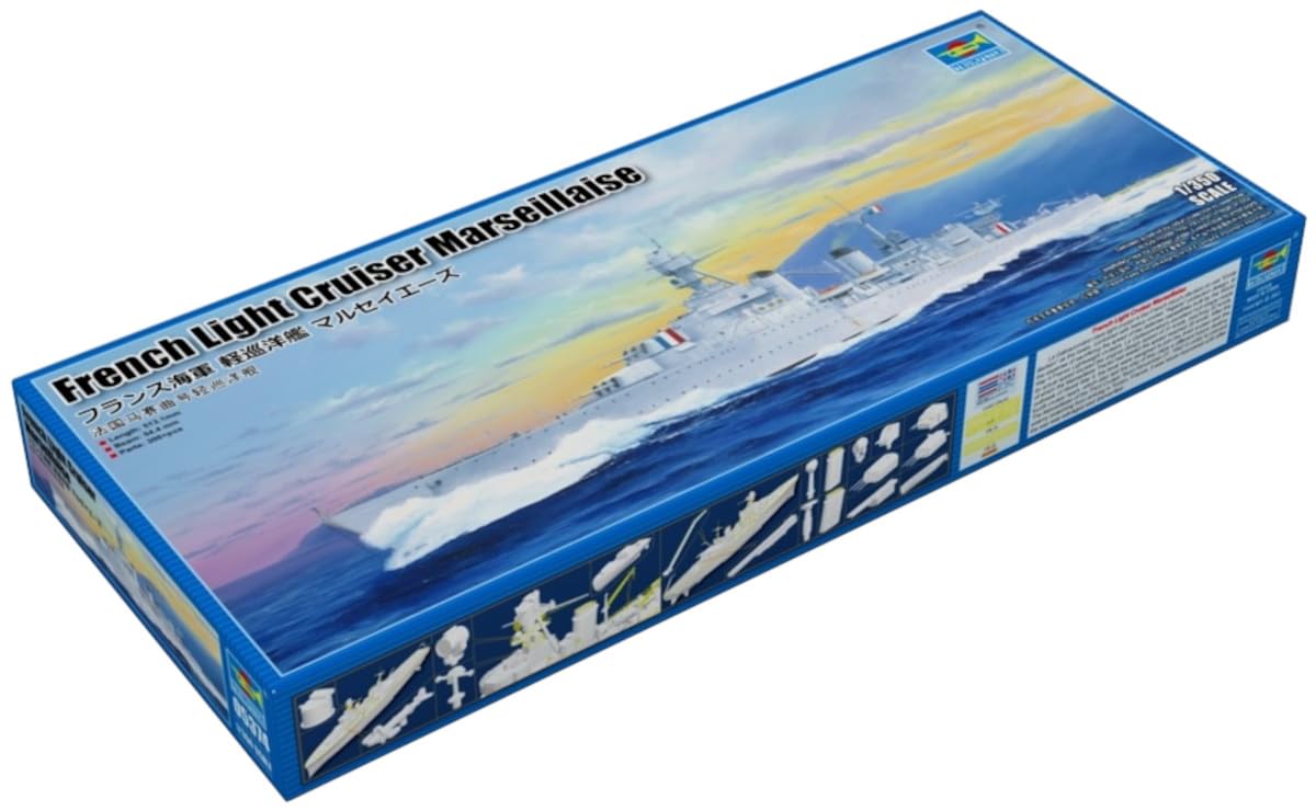 

Trumpeter 1/350 French Light Cruiser Marseillaise Plastic Model 05374