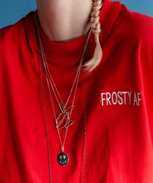 Bonbeau Smile Coin Long Silver Necklace 925 Sterling Silver Smile Coin Pendant Long Silver Necklace