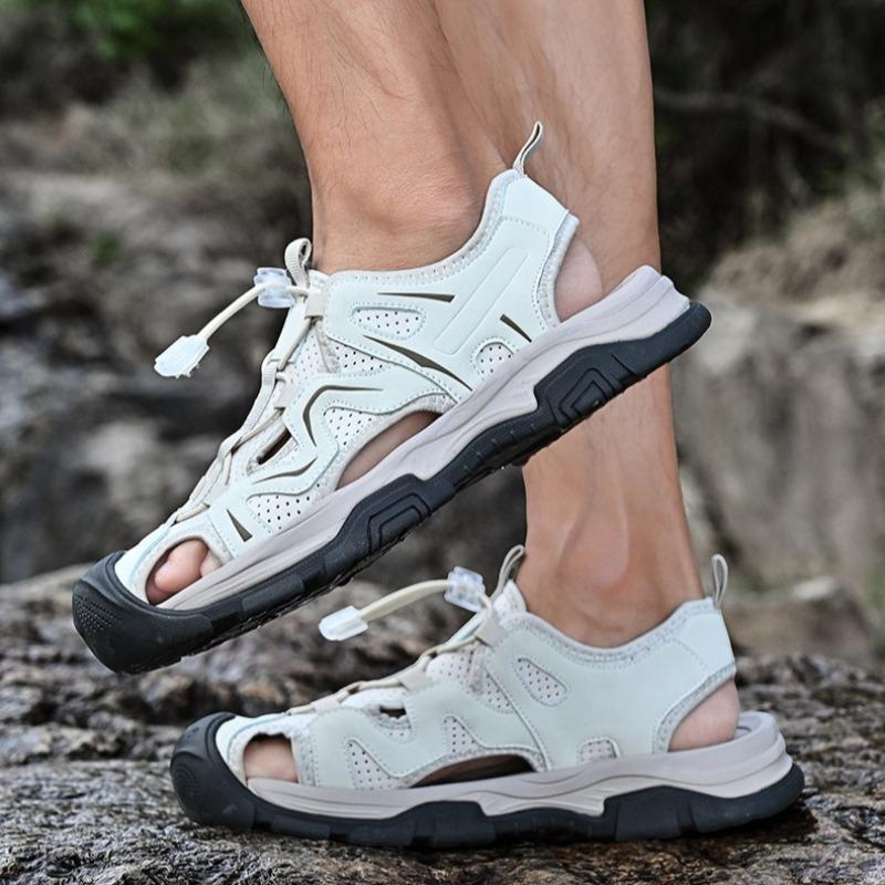 Summer Men Sandals Fashion Casual Sport Sandal Outdoor Non-slip Wading Shoes Hollow Breathable Beach Shoes Roman Sandals for Men