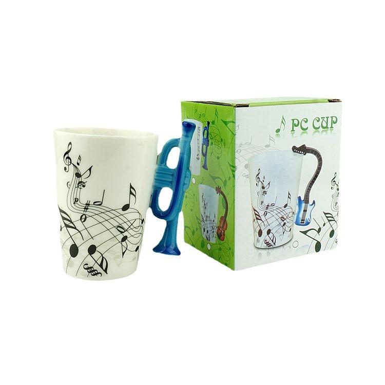 Ceramic Musical Instrument Orchid Trumpet Music Cup Breakfast Cup Water Cup Gift Cup