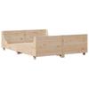 Vidaxl Bed Frame Without Mattress, 140X200 Cm, Solid Pine Wood
