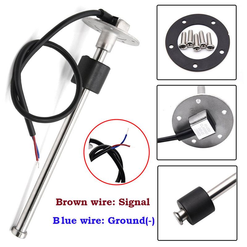2 IN 1 LCD Car Voltmeter+Fuel Level Gauge Meter With 0-190 Ohm Fuel Float Sensor For Auto Car Motorcycle Liquid Fuel Sensor