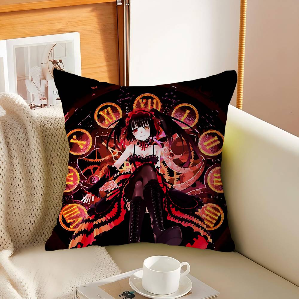 

Date A Live Tokisaki-Kurumi Anmie Cushion Cover Car Throw Pillow Case For Sofa Car Christmas Gift 40x40cm 45x45cm 16x16Inch