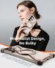 Oatsbasf Bezrámový kovový kryt na telefon pro Samsung Galaxy S25 Ultra s 360° otočným stojánkem Bumper Magsafe Ochranné kryty