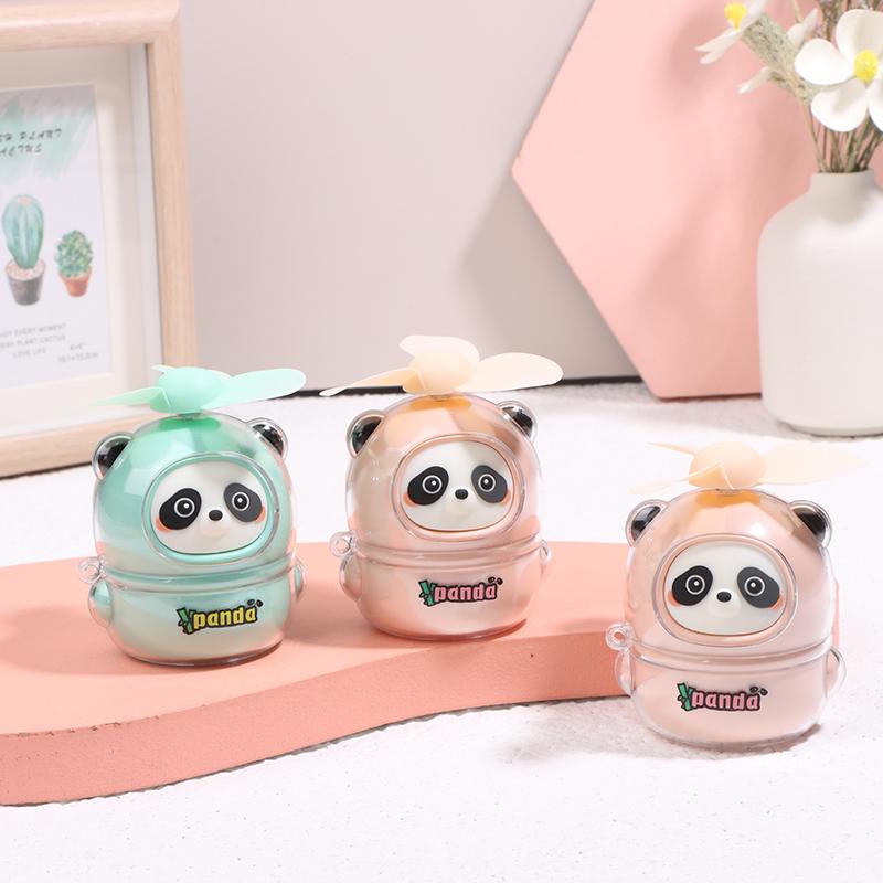 Sevimli Panda Mini El Vantilatörü Soğutucu Taşınabilir Çizgi Film El Tipi USB Şarj Edilebilir Vantilatör Öğrenci Ofis Dış Mekan Yaz