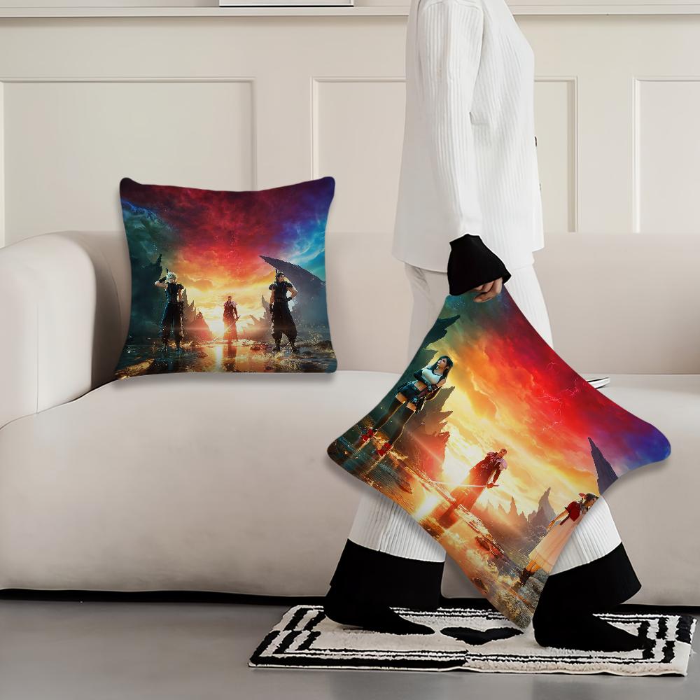 Game F-Final Fantasy VII Rebirth cushion cover Pillow Case Pillowcase Soft Skin Friendly & Comfortable with a Hidden Zipper
