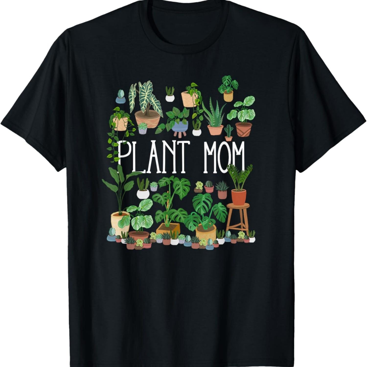 Plant Mom T-Shirt S чёрный
