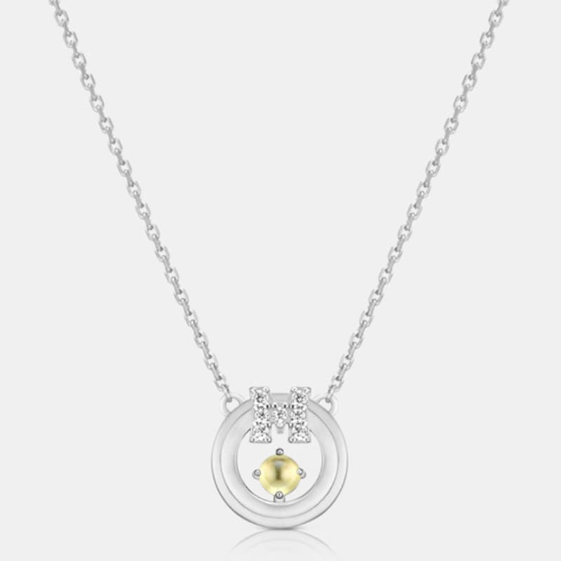 

METROCITY JEWELRY November Birthstone M Basic Sterling Silver White Necklace A233SN9161WPY 42cm