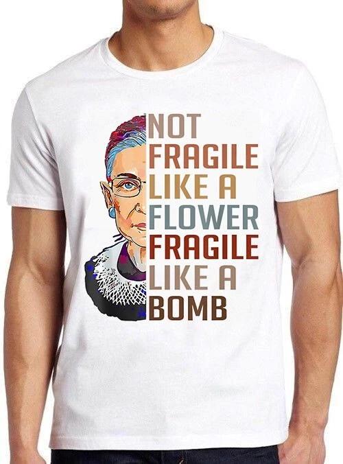 BG Not Fragile Like A Flower Bomb Girl Power Feminist Meme Gift Tee T Shirt 2088 S