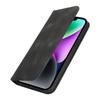 For iPhone 14/13 Stand Case Magnetic Closure Skin Touch Leather Flip Phone Cover with Wallet