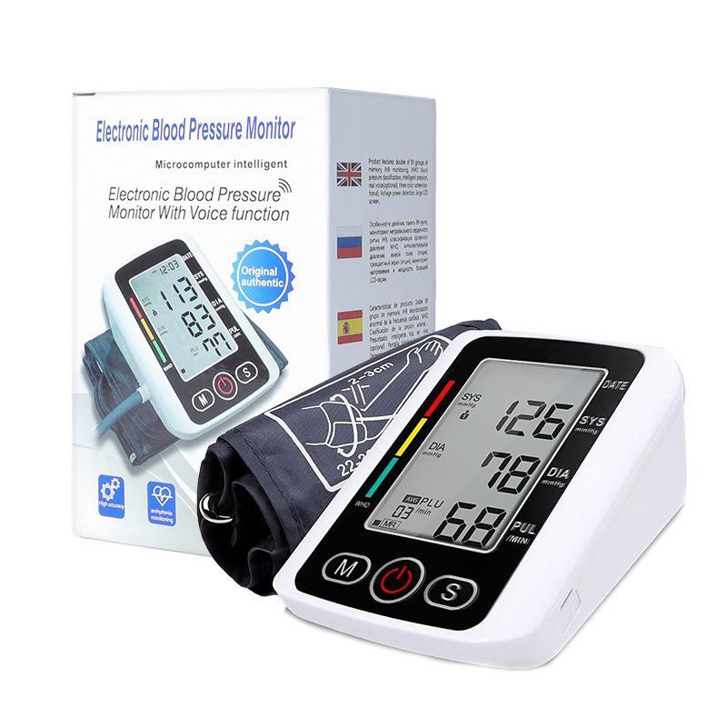 Multilingual Digital Arm Blood Pressure Monitor: English, Russian, Thai
