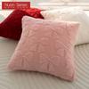 1PC Nuan Series 45x45cm Simple Solid Color Pillowcase Butterfly Knot Plush Soft Cushion Cover for Sofa Living Room Bedroom Home Decor