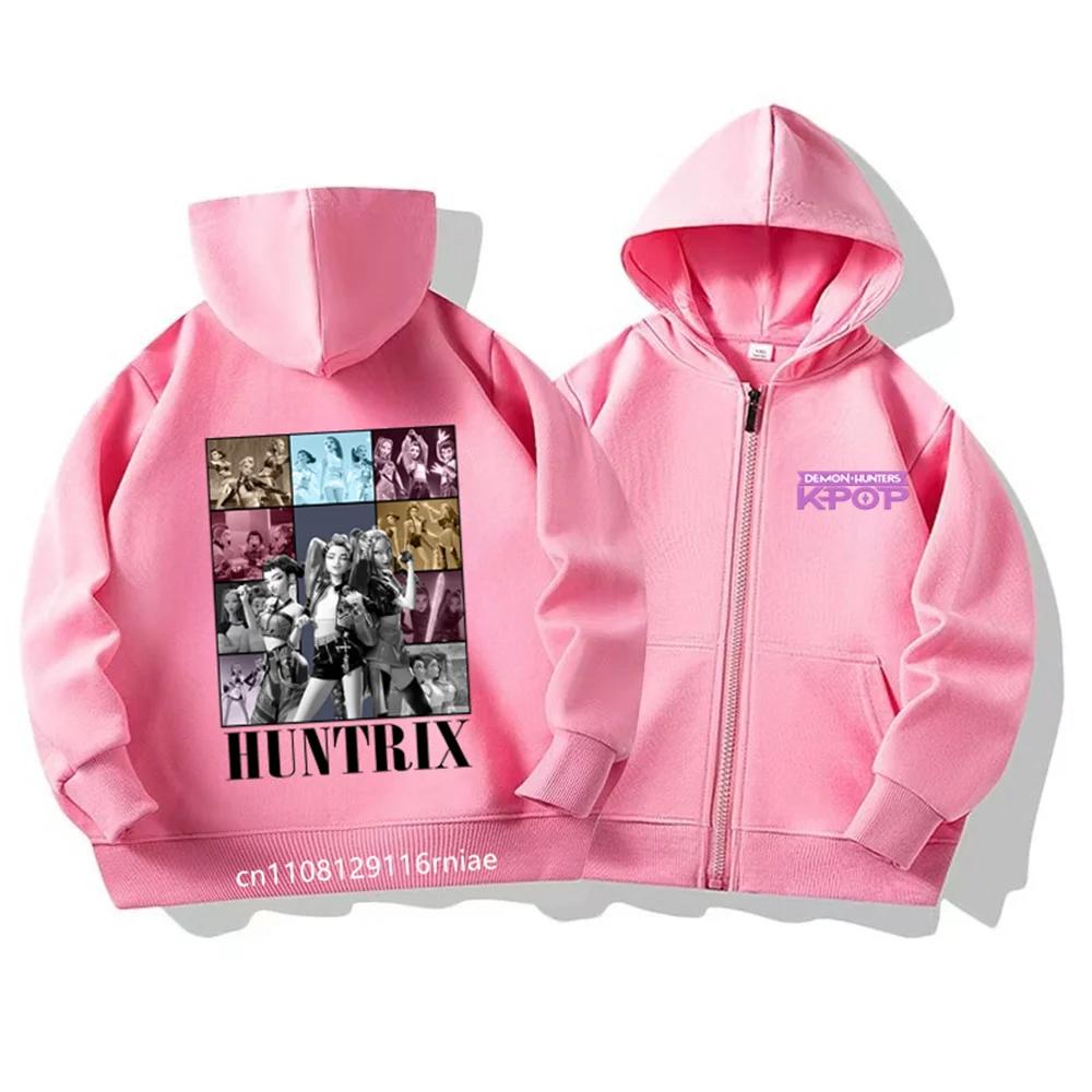 

2026 Новая K-Pop Толстовка с капюшоном для детей Очаровательная мультяшная толстовка на молнии Пальто Мальчики Осенняя куртка Зимняя одежда для маленькой девочки 100