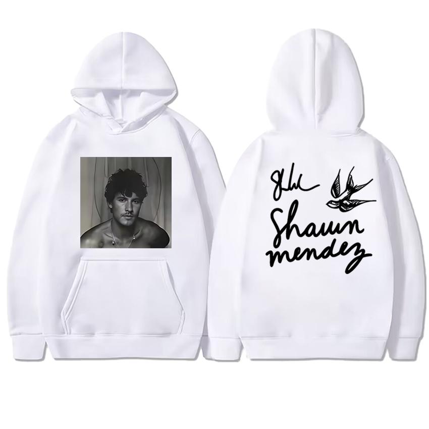 

Гарячий репер Шон Мендес світовий тур 2025 Двостороннє друковане худі Унісекс вінтажний хіп-хоп вуличний одяг Чоловічий жіночий флісовий пуловер L