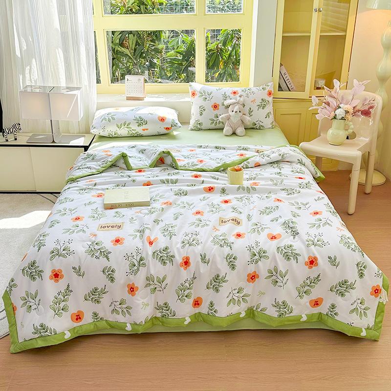 2026 New Printed Quilt Skin-friendly Air-conditioning Quilt Single Double Summer Cool Quilt Spring and Autumn Beding Bed Cover Thin Quilt