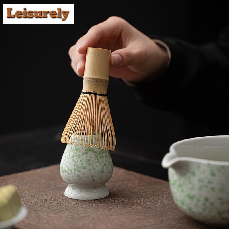 Kreatives Sternenhimmel-Punkt-Teeservice Komplettes Set Japanisches Matcha-Schneebesen-Set Kit Teepinselständer Teebestellungswerkzeuge Küchenbedarf