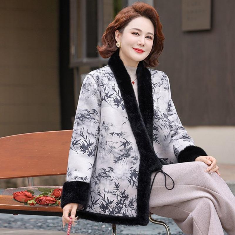 Autumn and Winter Double-sided Fur Jacket Medium Fur Integrated Gold Mink Coat