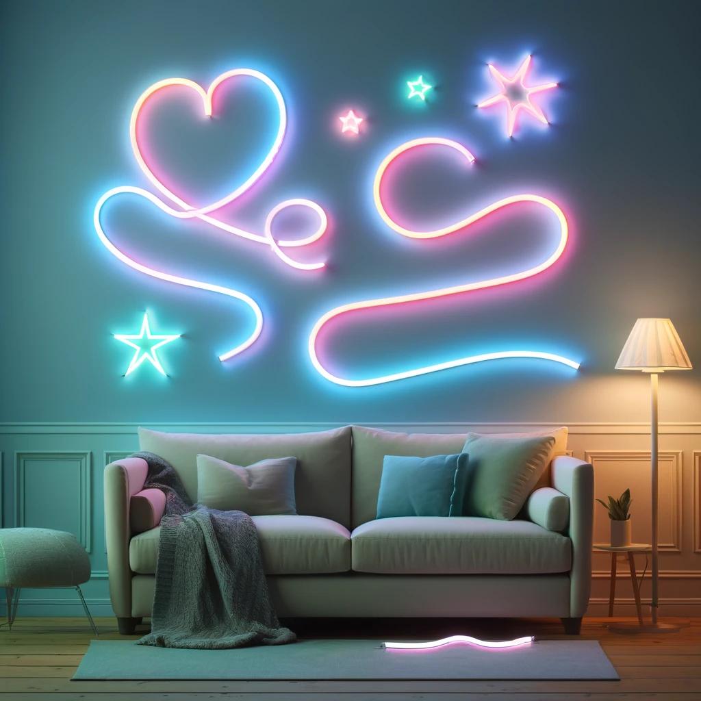 Flexible RGB Neon LED Strip Light 5V USB Bluetooth APP+24-Key Remote Control Music Sync for BedroomGameRoomHomeAccent Lighting