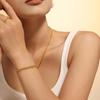 Elegant Titanium Steel Rhinestone Clavicle Chain - Light, Durable, and Stylish Jewelry