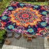 Boho-Print Sonnensegel Wasserdichtes Gewebe Terrassenüberdachung UV-Schutz Schatten Hinterhofnutzung