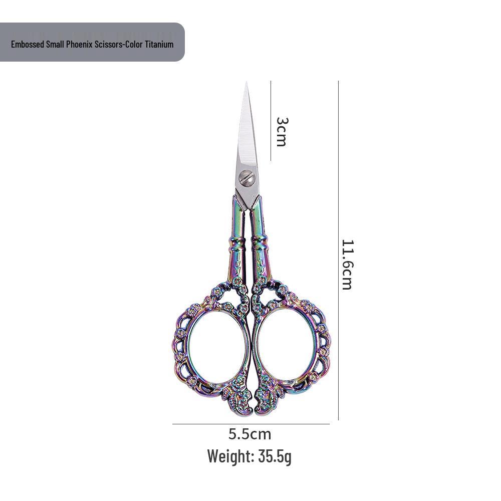 European Retro Stainless Steel Embroidery Scissors for Handcrafts & Needlework
