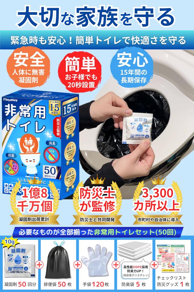 MASETLEY Easy Emergency Portable Disaster Preparedness Kit by Disaster Preparedness Antibacterial and Shelf Capacity Thick Fecal Bag with Toilet,