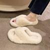 Autumn and Winter Fluffy Shoes Cotton Slippers Women's Outer Wear Home Warm Non-slip Cotton Slippers Piled and Thickened Plush Slippers