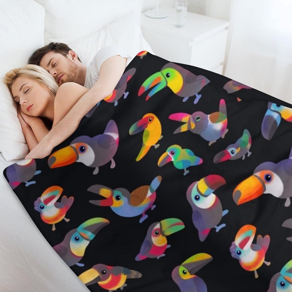 Toucan Throw Blanket Flannel Sofa Travel Thermals For Travel Blankets