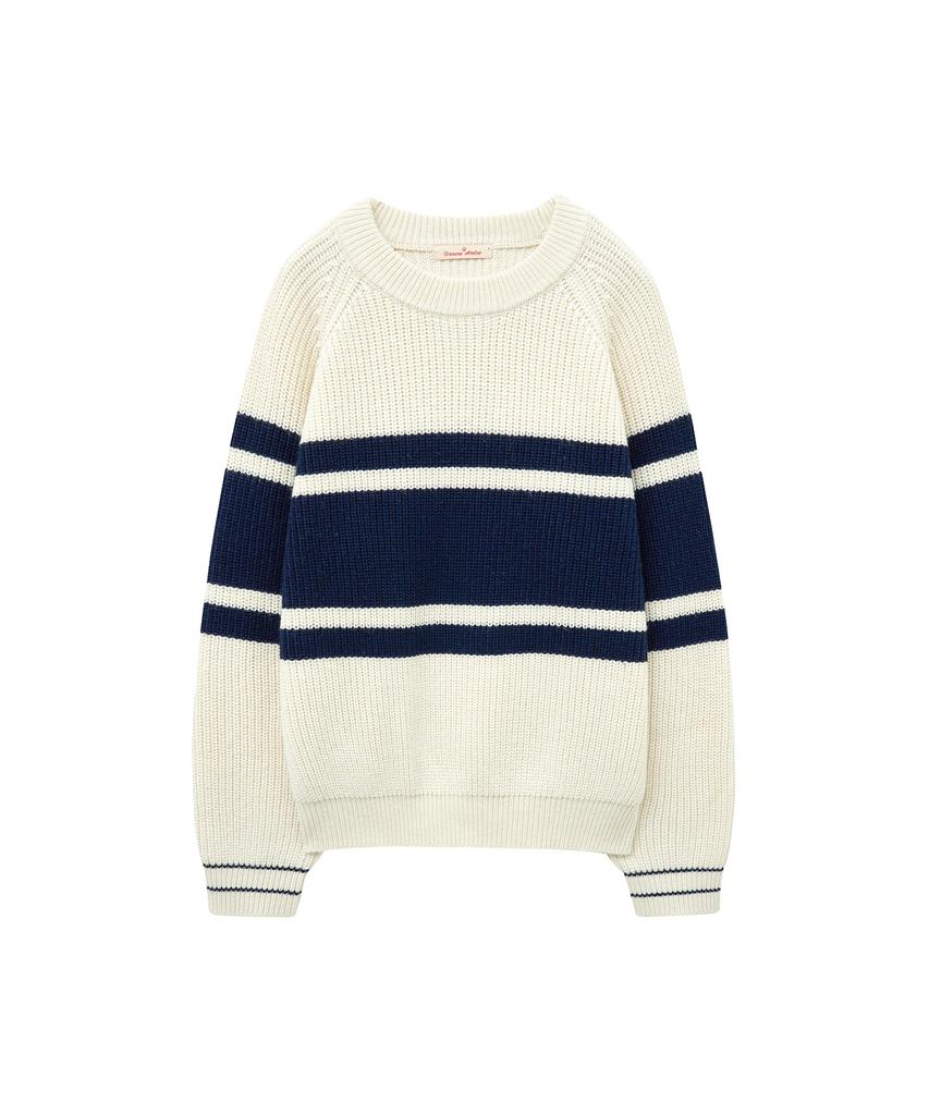 Banwonateullie Kn4269 Striped Raglan Knit_Ivory