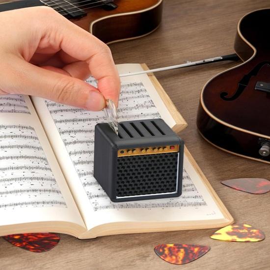 Guitar Pick Holder, Guitar Pick, for Guitar Players Lovers Guitar Picks Organizer Simulation Speaker Desktop Ornaments Gift