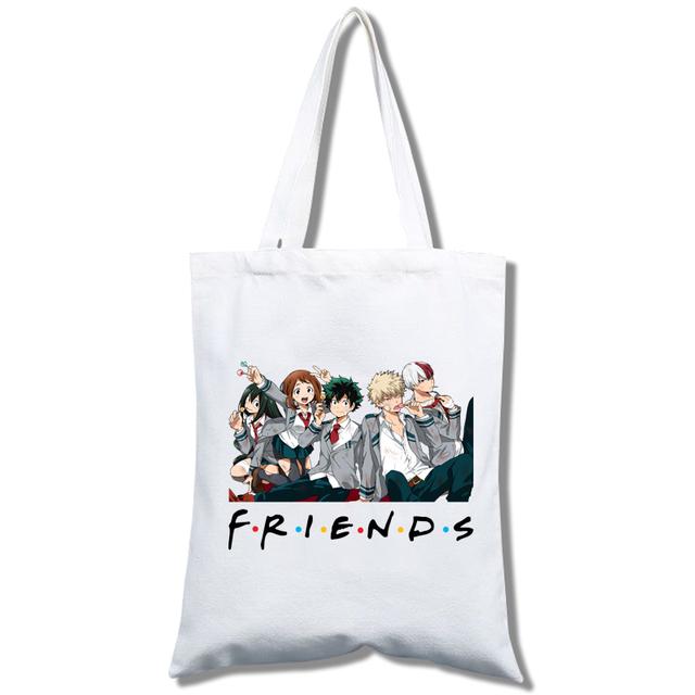 Boku No Hero My Hero Academia Deku Bakugou Tragetasche, Cartoon-Druck, Mädchen, Einkaufstaschen, lässige Mode