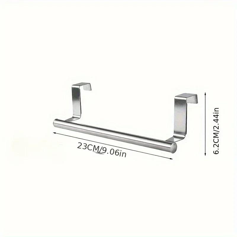 Towel Rack Over Door Towel Bar Hanging Holder Stainless Steel Bathroom Kitchen Cabinet Towel Rag Rack Towel Hanger